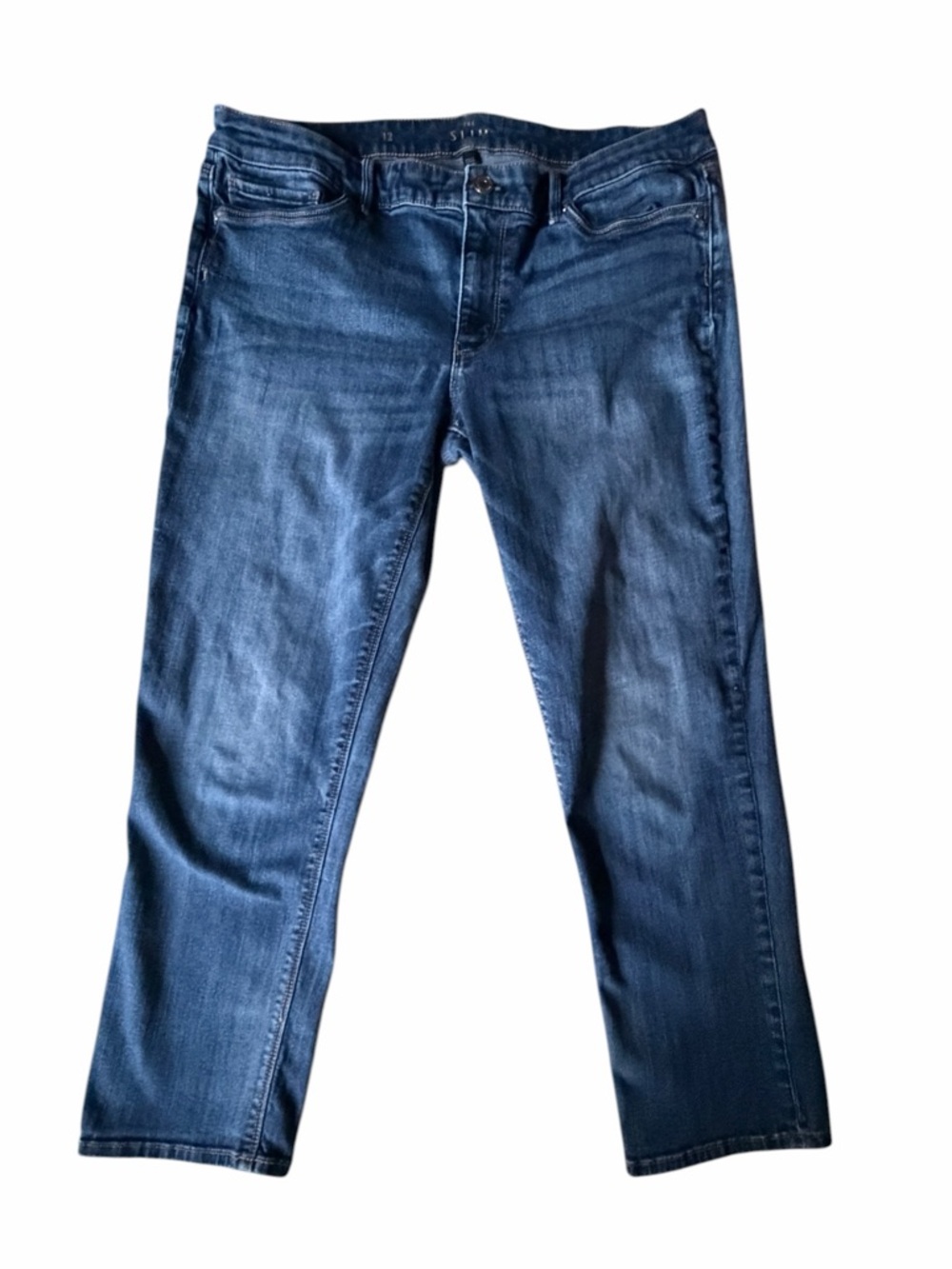 White House Black Market Cropped Denim Jeans, 12